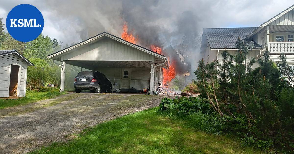 Autotalli tuhoutui tulipalossa Puuppolassa, palo levisi myös asuintaloon – kuvituskuva