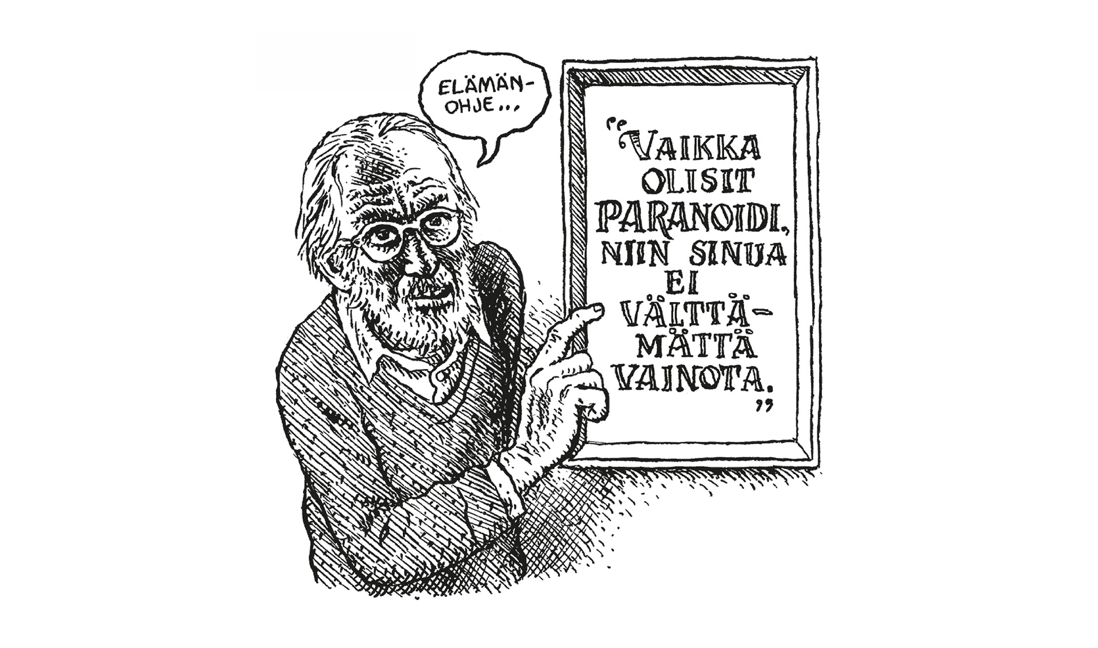 Robert Crumbin Harhaisia tarinoita nostaa vainoharhat sarjakuvan keskiöön – kuvituskuva