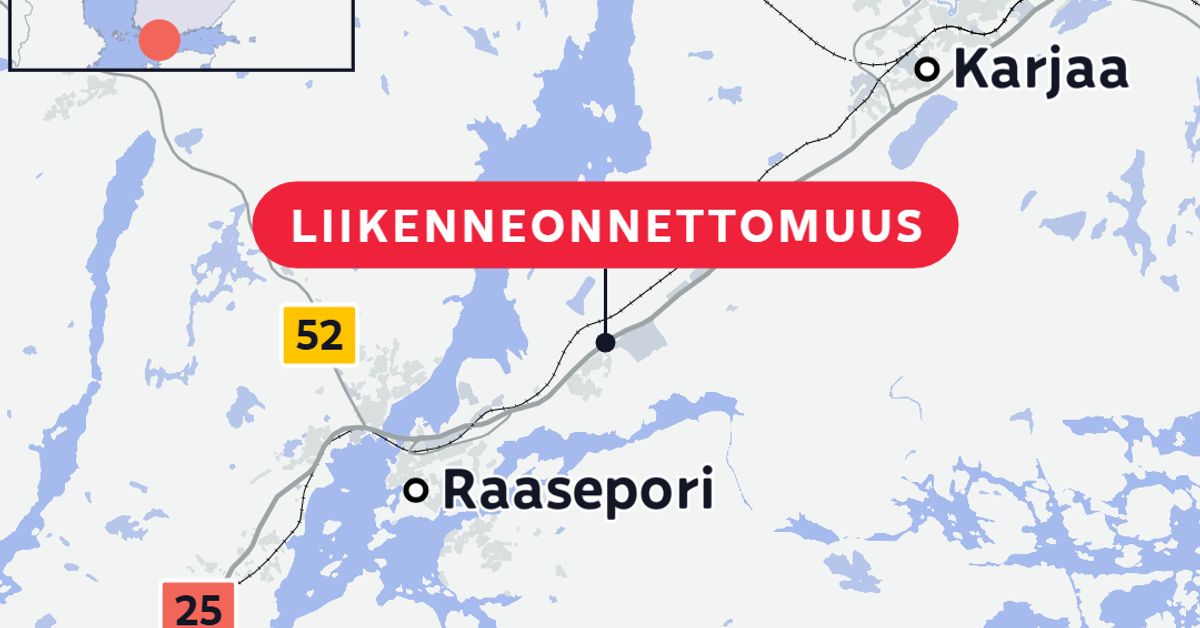 Useiden ajoneuvojen liikenneonnettomuus Raaseporissa